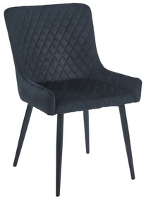 VANESA BLACK VELVET ΥΦΑΣΜΑ ΚΑΡΕΚΛΑ ΜΕΤΑΛΛΙΚΗ - (52X55X48-85εκ.), Χρώμα: BLACK - ZITA PLUS