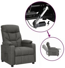 vidaXL Πολυθρόνα με Ανύψωση Σκούρο Γκρι Υφασμάτινη