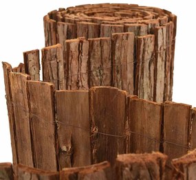 vidaXL Φράχτης από φλοιό δέντρου Καφέ 400 x 125cm Φλοιός