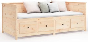 vidaXL Κρεβάτι ημέρας χωρίς στρώμα 75x190 cm Στερεό ξύλο πεύκο