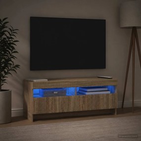 vidaXL Ντουλάπα LED Τηλεόρασης Sonoma Δρυς Επεξεργασμένο Ξύλο