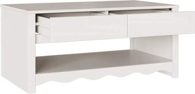 vidaXL Τραπεζάκι σαλονιού με συρτάρι Drammen Λευκό 99 x 55 x 45 εκ.