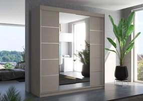 Ντουλάπα Gorell 200 συρόμενη-Γκρεζ