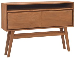 Τραπέζι Κονσόλα 110x30x79 εκ. από Μασίφ Ξύλο Teak - Καφέ