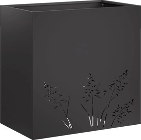 vidaXL Γλάστρα Κήπου 2 τμχ. Μαύρο 50 x 30 x 49 εκ