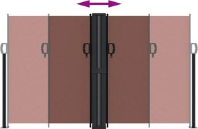 vidaXL Σκίαστρο Πλαϊνό Συρόμενο Καφέ 140 x 600 εκ.