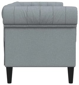 vidaXL Καναπές Chesterfield Ανοιχτό γκρι 182.5 x 74.5 x 74.5 εκατοστά