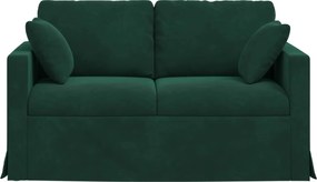 vidaXL Καναπές Σκούρο Πράσινο