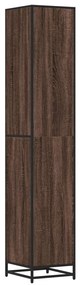 vidaXL Ντουλάπι μπάνιου καφέ δρυς 35x37,5x188,5 cm Κατασκευασμένο ξύλο