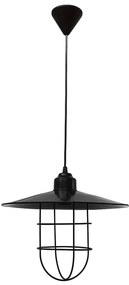 Φωτιστικό Οροφής Κρεμαστό LP-190K 1/L 11-0162 Black Μέταλλο,Πλαστικό
