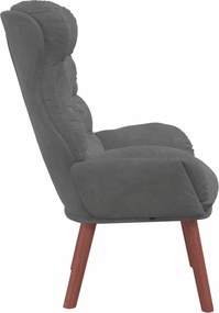 vidaXL Πολυθρόνα Σκούρο Γκρι 69 x 74 x 93 εκ. Βελούδο