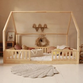 Bianco Duo bed 200x140 μασίφ με προστατευτικό κάγκελο (πόδι 1 εκ.)