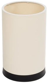 CYLINDER 203-0183 Μοντέρνο Επιτραπέζιο Φωτιστικό Μονόφωτο 1 x E27 IP20 Μαύρη Βάση με Λευκό Υφασμα-Μ14 x Π14 x Υ21cm Globostar-20 203-0183