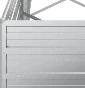 vidaXL Ζαρντινιέρα Υπερυψωμένη Ασημί 320x40x77 εκ. Γαλβανισμ. Χάλυβας