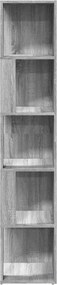 vidaXL Γωνιακά ράφια 33 x 33 x 165 cm Engineered wood Γκρι Sonoma