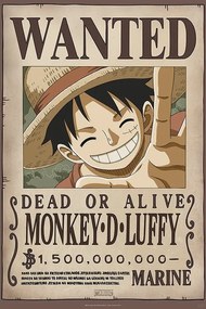 Αφίσα One Piece - Wanted Luffy, (61 x 91.5 cm)