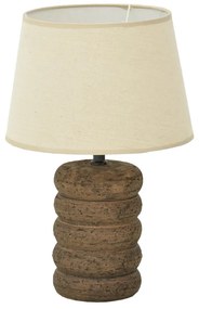 Επιτραπέζιο φωτιστικό Graike Inart Ε27 κεραμικό σε γκρι antique-μπεζ απόχρωση Φ26x37εκ