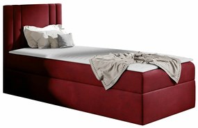 Κρεβάτι continental Baltimore 179, Μονόκλινο, Continental, Κόκκινο, 90x200, Ταπισερί, Τάβλες για Κρεβάτι, 92x208x103cm, 65 kg, Στρώμα: Ναι