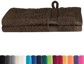 vidaXL Πετσέτες 2 pcs Καστανό 15 x 21 cm Βαμβάκι