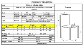 MARTIN ΚΑΡΕΚΛΑ METAL CROSS, ΞΥΛΟ PP SAND BEIGE, ΜΟΝΤΑΡΙΣΜΕΝΗ ΤΑΠΕΤΣΑΡΙΑ