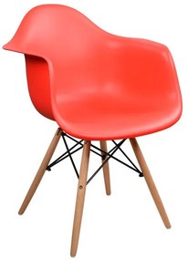 ΠΟΛΥΘΡΟΝΑ ΜΕ ΞΥΛΙΝΑ ΠΟΔΙΑ & ΚΑΘΙΣΜΑ ΚΟΚΚΙΝΟ MIRTO HM005.04 64x60x81 εκ.