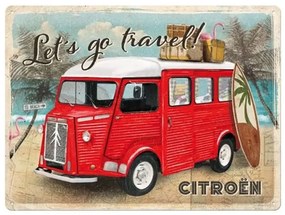 Μεταλλική πινακίδα Citroen Type H - Let is go travel