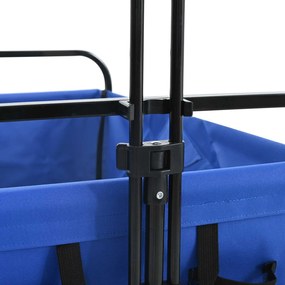 vidaXL Αναδιπλούμενο Καρότσι Μπλε 89 x 63 x 96 εκ