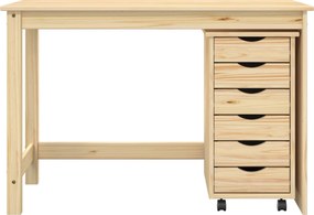 vidaXL Σετ Γραφείου και Κινητού Ντουλαπιού MOSS 2 τμχ. Καφέ