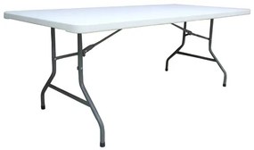 Τραπέζι Πτυσσόμενο BLOW Μέταλλο/PP Γκρι/Άσπρο 198x90x74cm
