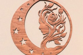 Σετ των 2 Intra απο ξύλο plywood 3mm-4mm πάχος – Δέντρο με κοριτσάκι με λέιζερ Δίασταση  20x20 cm INTRAFABR-119708090