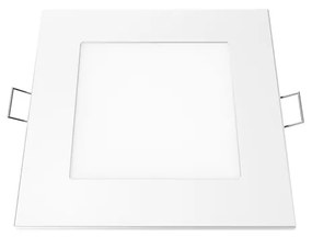 LED SLIM PANEL WHITE SQUARE REC. 6W 3000K 400Lm 120mm 230V AC Ra80 ACA PLATO630SW