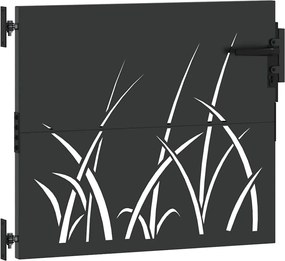 vidaXL Πύλη Κήπου Μαύρο 85 x 100 cm Ατσάλι με Επικάλυψη Πούδρας