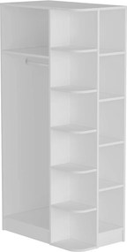 Διφυλλη Ντουλαπα Λευκο LUSES 60x94x190