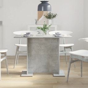 vidaXL Τραπεζαρία Σκυρόδεμα Γκρι 110x60x75 εκ Επεξεργασμένο Ξύλο