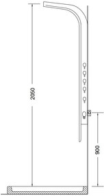 Στήλη ντούζ Astrea Icos-Leuko - Mat