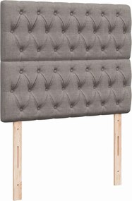 vidaXL Κρεβάτι Boxspring με Στρώμα Taupe 120x200 εκ. Υφασμάτινο