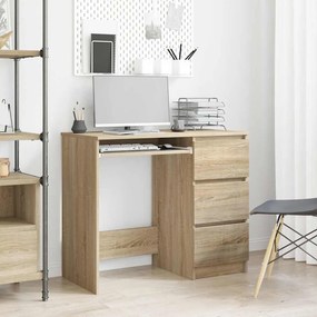 vidaXL Γραφείο Χρώμα Sonoma Δρυς 90 x 45 x 76 εκ. από Επεξ. Ξύλο