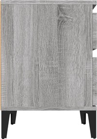 vidaXL Κομοδίνα 2 Τεμ. Γκρι Sonoma 40x35x50 εκ.