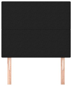 vidaXL Κεφαλάρι Κρεβατιού Μαύρο 100x5x118/128 εκ. Ύφασμα