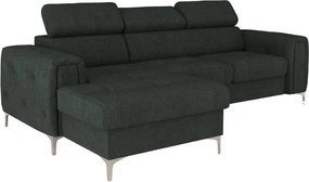 Γωνιακός Καναπές Almeria Mini-Γκρι-Αριστερή-Ύφασμα