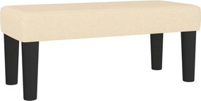 vidaXL Κρεβάτι Boxspring με Στρώμα Κρεμ 90x200 εκ.Υφασμάτινο