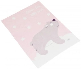 CANGAROO ΒΡΕΦΙΚΗ ΚΟΥΒΕΡΤΑ ΑΓΚΑΛΙΑΣ ΦΛΙΣ 70/100CM DREAMY BEAR PINK 3800146271015