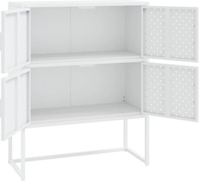 vidaXL Ντουλάπι Λευκό 80 x 35 x 100 εκ. από Ατσάλι