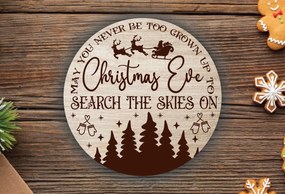 Σετ των 2 Intra απο ξύλο plywood 3mm-4mm πάχος πλάκας παραμονής Χριστουγέννων Δίασταση 15x15 cm INTRAFABR-90450071