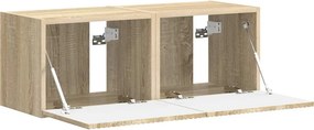 vidaXL Ντουλάπι Τηλεόρασης Τοίχου 2 pcs Σονόμα Επεξεργασμένο Ξύλο