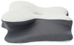 vidaXL Μαξιλάρι με μαξιλάρι Λευκό 60 x 37 x 13 εκ. Πολυεστέρας