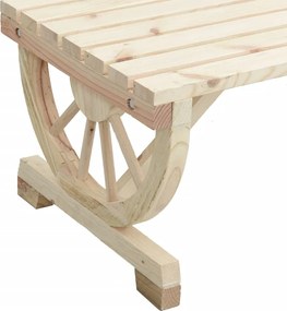 vidaXL Σαλόνι Κήπου Σετ 2 Τεμαχίων από Μασίφ Ξύλο Ελάτης