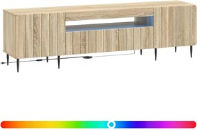 vidaXL Ντουλάπα LED Τηλεόρασης ZWOLLE 153 x 35 x 43 εκ Sonoma Δρυς