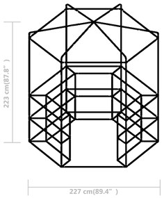 ΘΕΡΜΟΚΗΠΙΟ ΜΕ ΡΑΦΙΑ 227 X 223 ΕΚ. ΑΠΟ ΑΤΣΑΛΙ 48166