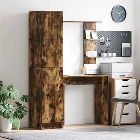 vidaXL Γραφείο 2 pcs Καπνιστό Δρύς